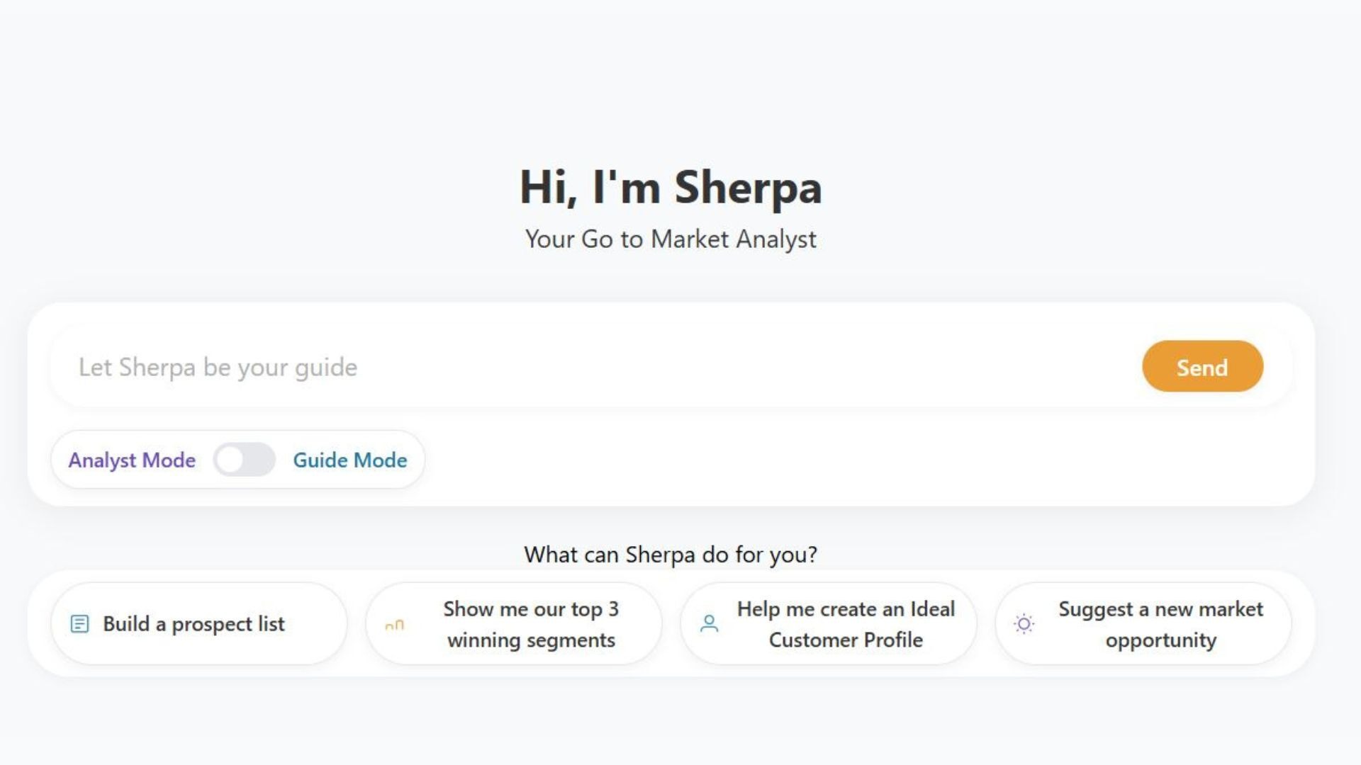 Your Sherpa GTM assistant builds your prospect lists using AI